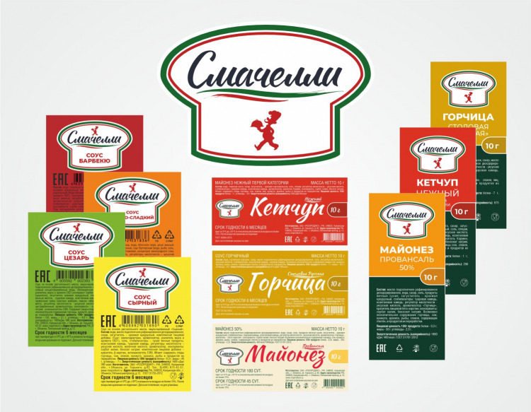 Разработка дизайна стикеров для Смачелли